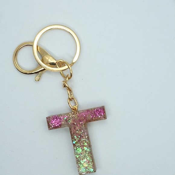 T initial Keyring Pink & Gold NEW - Picture 4 of 8